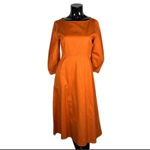 ‼️SOLD‼️ ZARA BURNT ORANGE MIDI DRESS